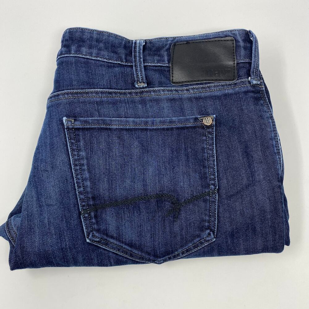 Mavi Mens 40x30 Blue "Matt" Mid Rise‎ Straight Leg Medium Wash Jeans
